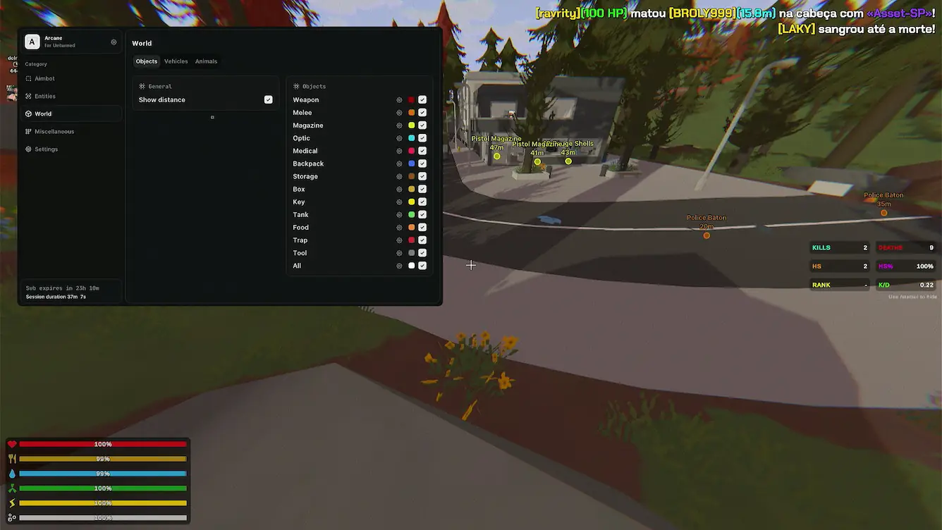 Screenshot 18 do cheat Unturned Arcane para Unturned